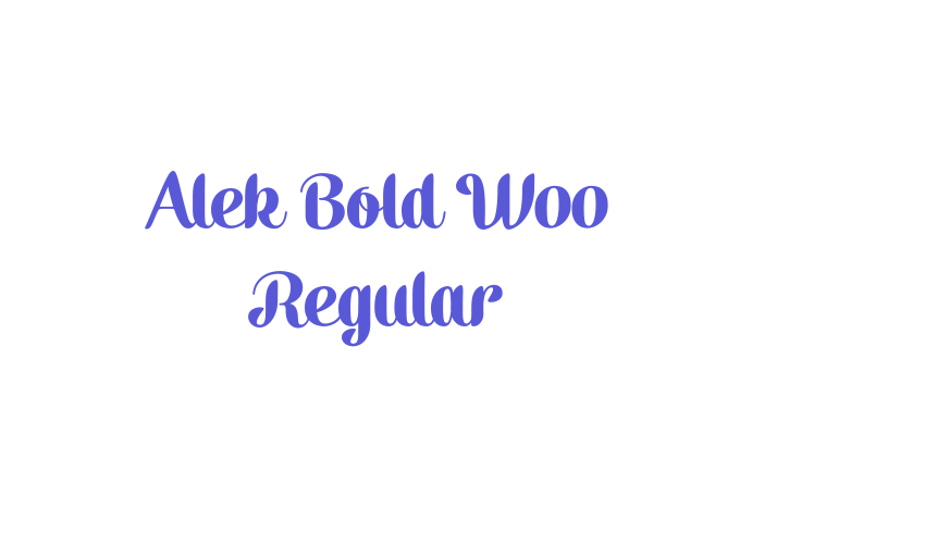 Alek Bold W00 Regular Font Download