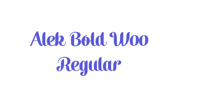 Alek Bold W00 Regular Font Download