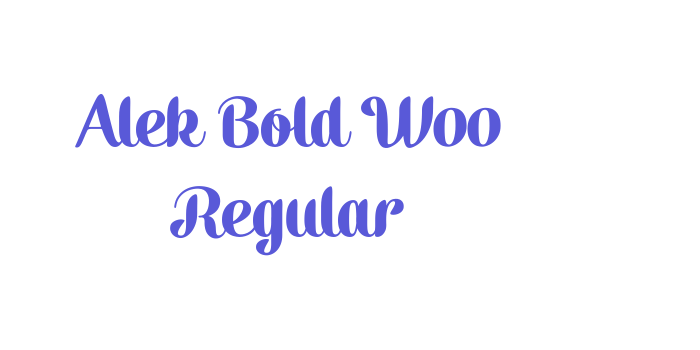 Alek Bold W00 Regular Font