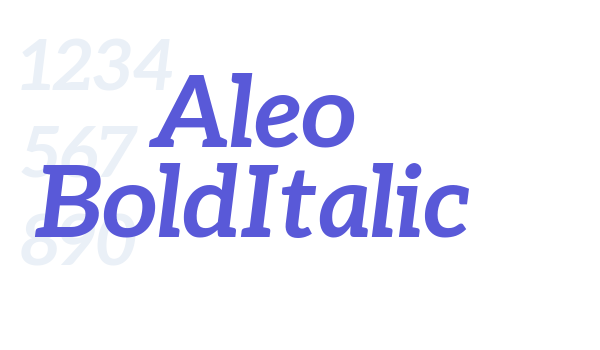 Aleo BoldItalic Font