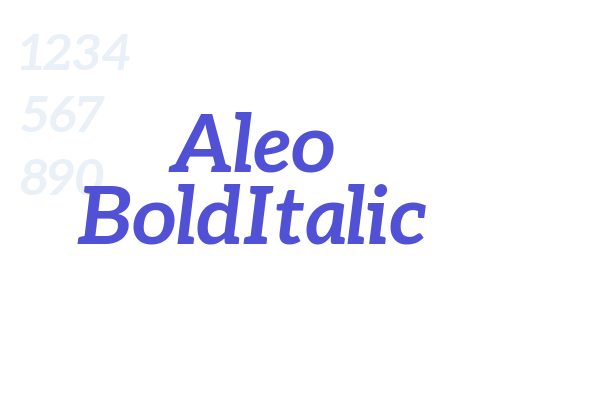 Aleo BoldItalic