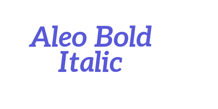 Aleo Bold Italic Font Download