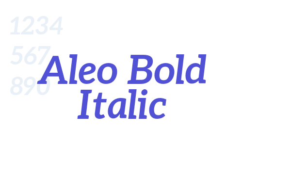 Aleo Bold Italic