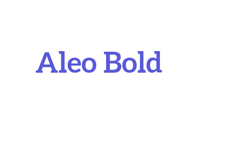 Aleo Bold Font Download