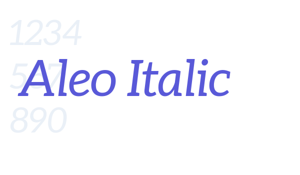 Aleo Italic Font