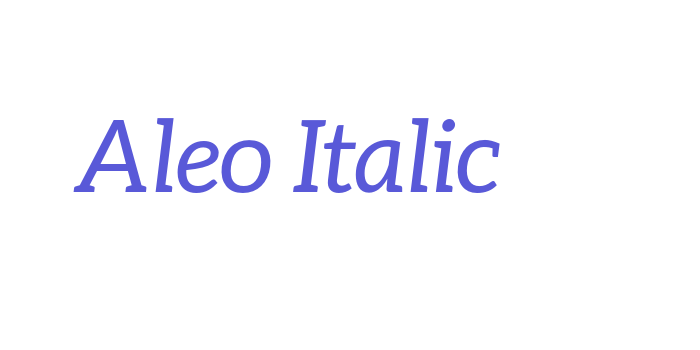 Aleo Italic Font