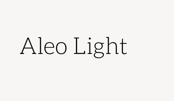 Aleo Light Font