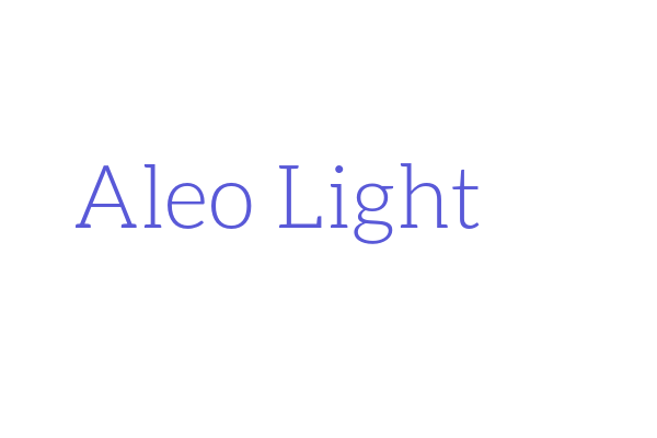 Aleo Light Font