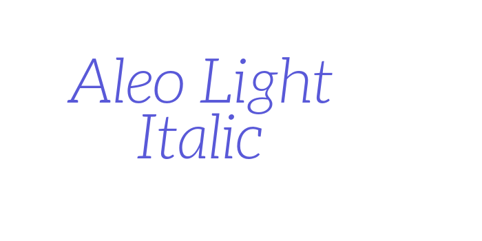 Aleo Light Italic Font Download