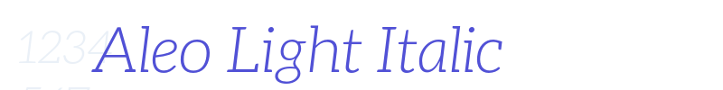 Aleo Light Italic-font