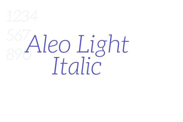 Aleo Light Italic
