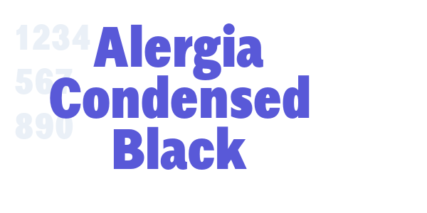 Alergia Condensed Black font