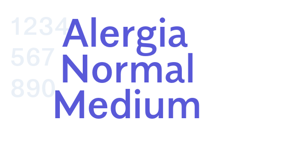 Alergia Normal Medium font free