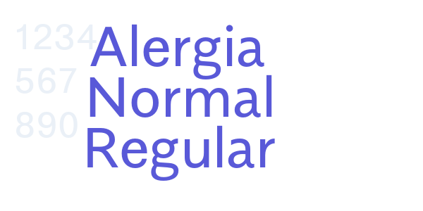 Alergia Normal Regular font free