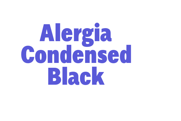 Alergia Condensed Black Font