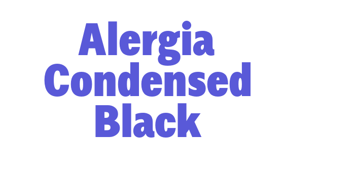 Download Alergia Condensed Black Font