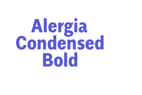 Alergia Condensed Bold Font