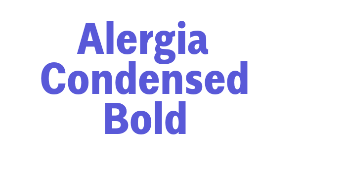 Alergia Condensed Bold Font Download