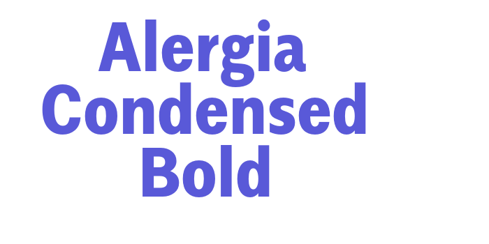 Alergia Condensed Bold Font