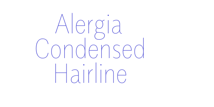 Download Alergia Condensed Hairline Font