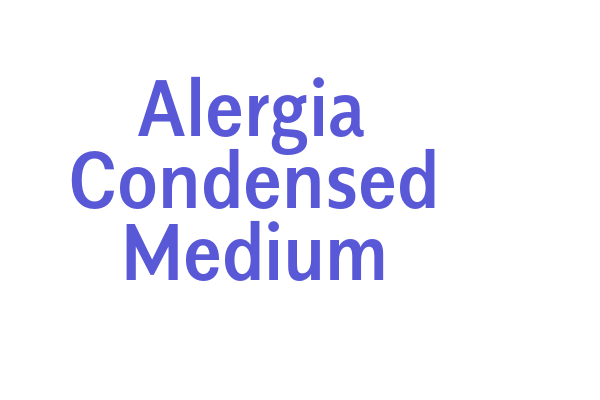 Alergia Condensed Medium Font