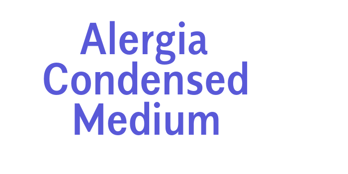 Download Alergia Condensed Medium Font