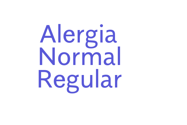 Alergia Normal Regular Font