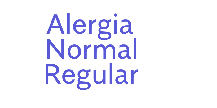 Download Alergia Normal Regular Font