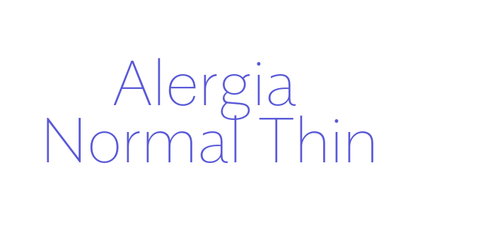 Alergia Normal Thin Font Download