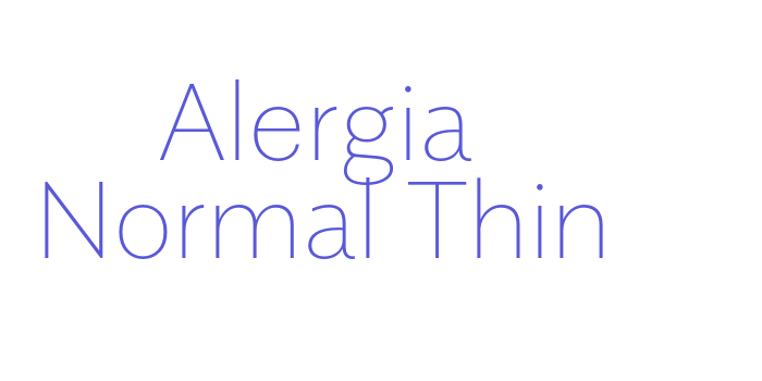 Alergia Normal Thin Font