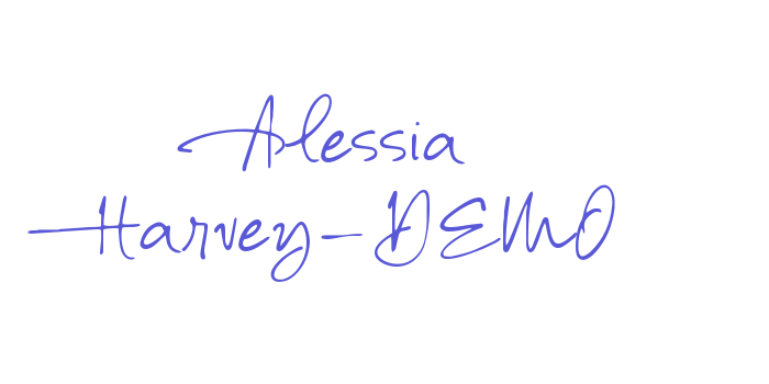 Alessia Harvey-DEMO Font Download