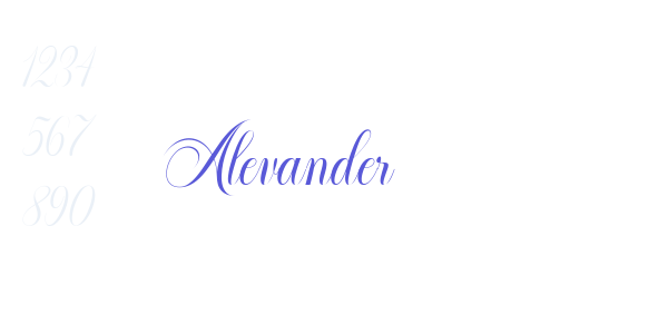 Alevander font