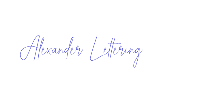 Alexander Lettering Font