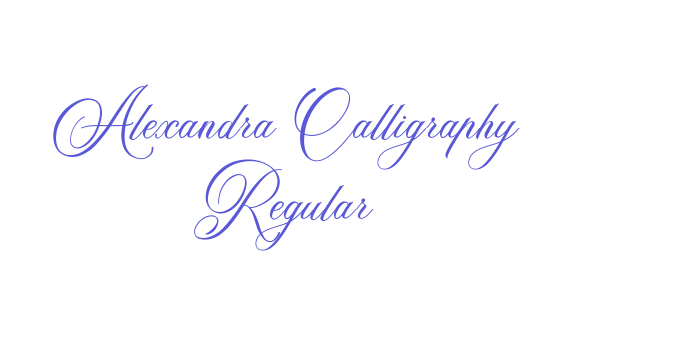 Alexandra Calligraphy Regular Font Download