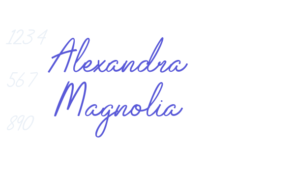 Alexandra Magnolia font free