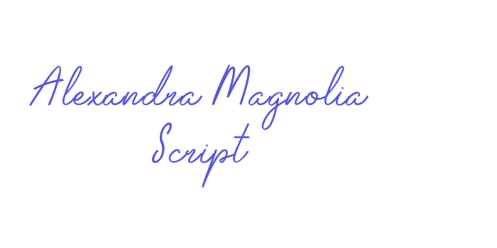 Alexandra Magnolia Script Font Download