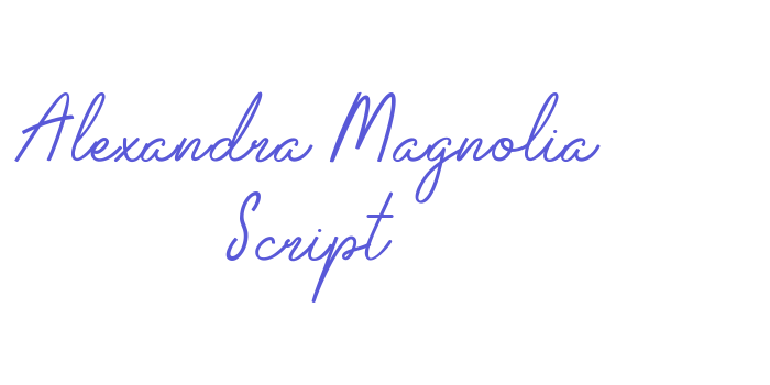 Alexandra Magnolia Script Font