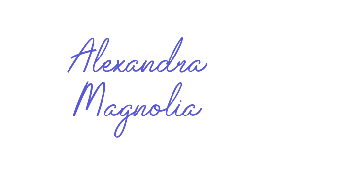 Alexandra Magnolia Font