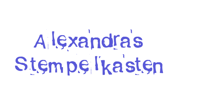 Alexandras Stempelkasten Font Download