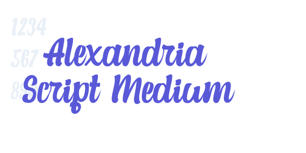 Alexandria Script Medium font free