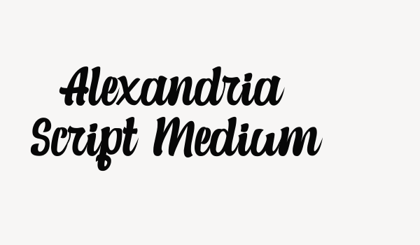 Alexandria Script Medium Font