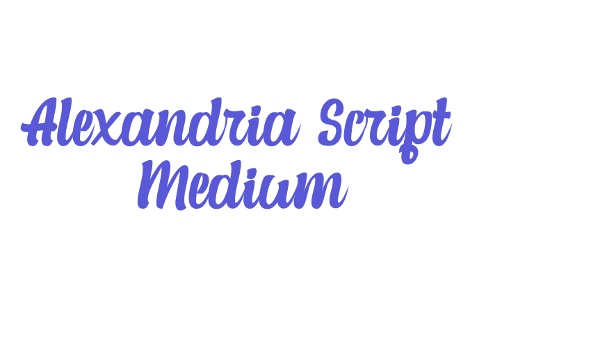 Alexandria Script Medium Font