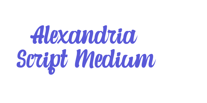 Alexandria Script Medium Font Download