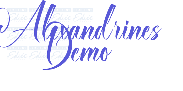 Alexandrines Demo font free