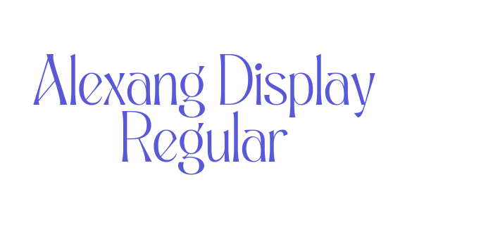 Alexang Display Regular Font Download