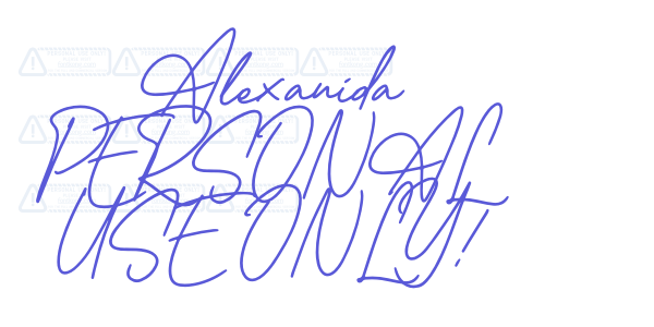 Alexanida PERSONAL USE ONLY! font free