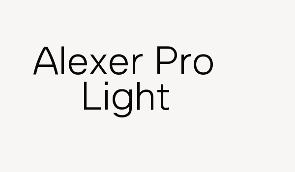 Alexer Pro Light Font