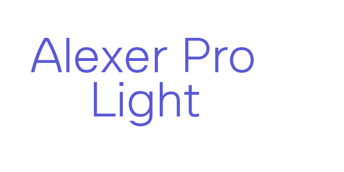 Alexer Pro Light Font