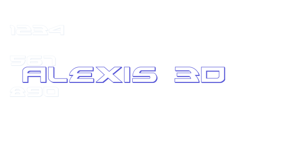 Alexis 3D font free