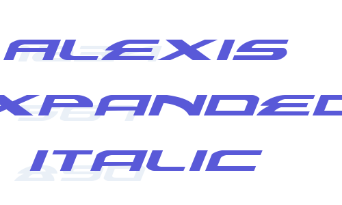 Alexis Expanded Italic Font Download